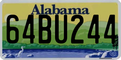 AL license plate 64BU244