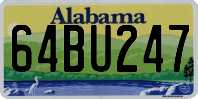 AL license plate 64BU247