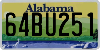 AL license plate 64BU251