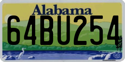 AL license plate 64BU254