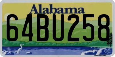 AL license plate 64BU258