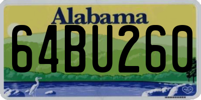 AL license plate 64BU260