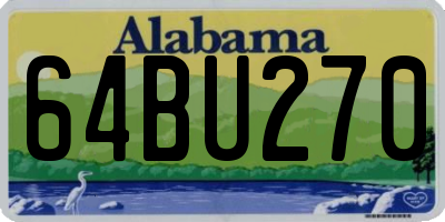 AL license plate 64BU270