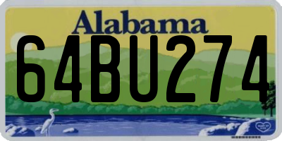 AL license plate 64BU274