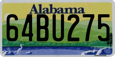 AL license plate 64BU275