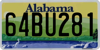 AL license plate 64BU281