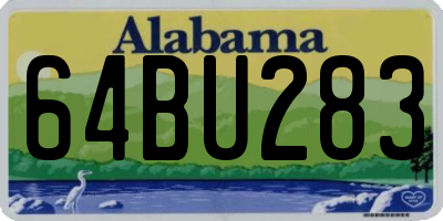 AL license plate 64BU283