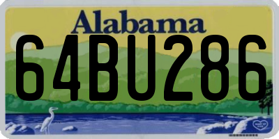 AL license plate 64BU286