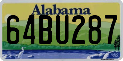 AL license plate 64BU287