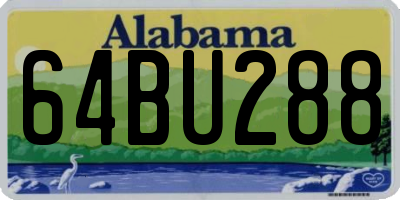 AL license plate 64BU288