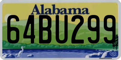 AL license plate 64BU299