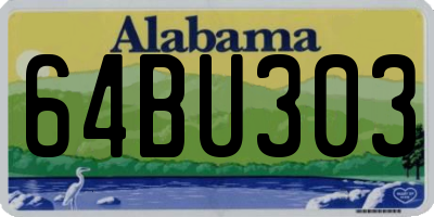 AL license plate 64BU303