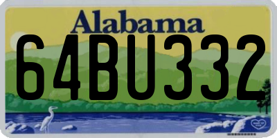 AL license plate 64BU332