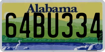 AL license plate 64BU334