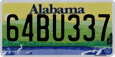 AL license plate 64BU337