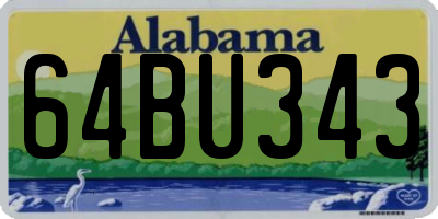 AL license plate 64BU343