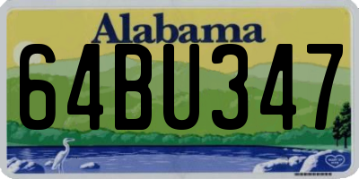 AL license plate 64BU347
