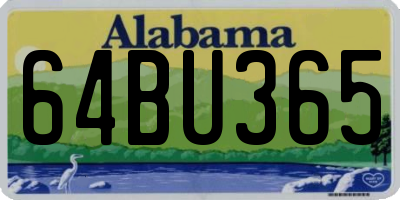 AL license plate 64BU365