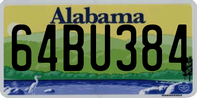 AL license plate 64BU384