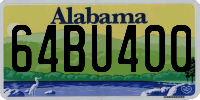 AL license plate 64BU400