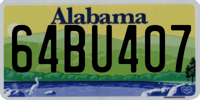 AL license plate 64BU407