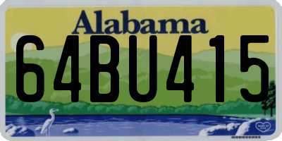 AL license plate 64BU415
