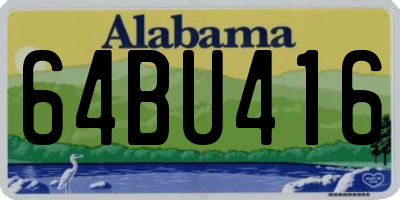 AL license plate 64BU416