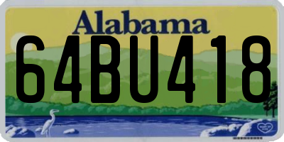 AL license plate 64BU418