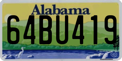 AL license plate 64BU419
