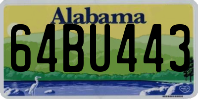 AL license plate 64BU443
