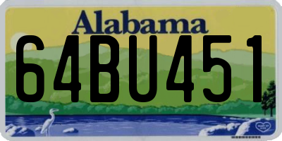 AL license plate 64BU451