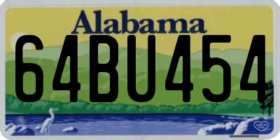 AL license plate 64BU454