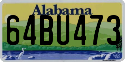 AL license plate 64BU473