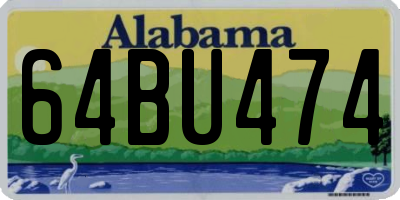 AL license plate 64BU474