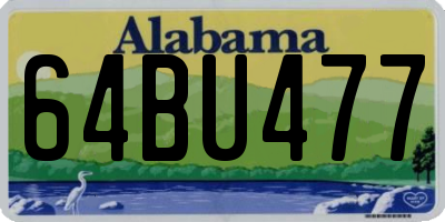 AL license plate 64BU477