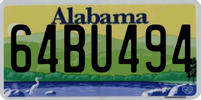 AL license plate 64BU494
