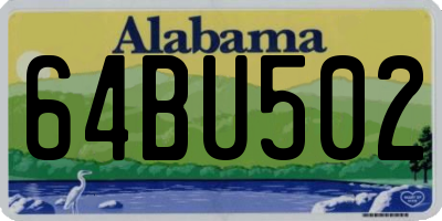 AL license plate 64BU502