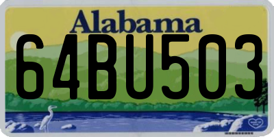 AL license plate 64BU503