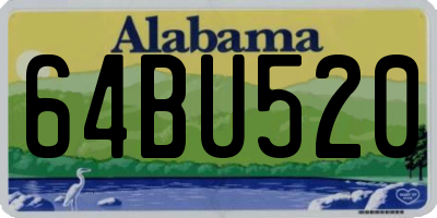 AL license plate 64BU520