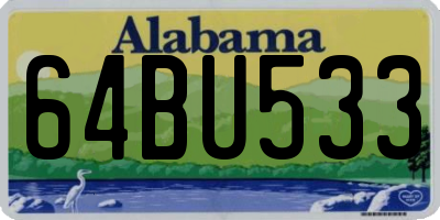 AL license plate 64BU533