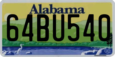 AL license plate 64BU540