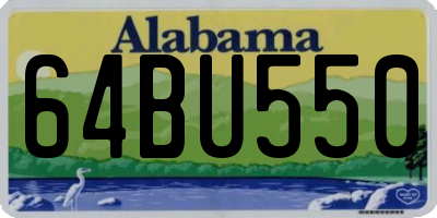 AL license plate 64BU550