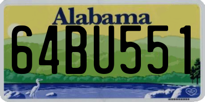AL license plate 64BU551