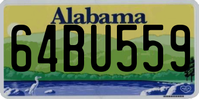 AL license plate 64BU559