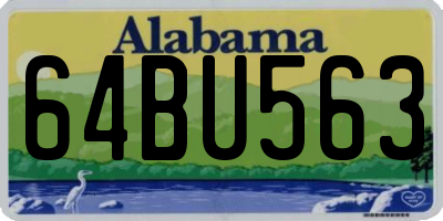 AL license plate 64BU563