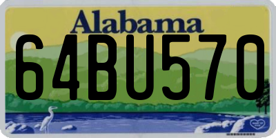 AL license plate 64BU570