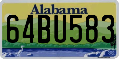 AL license plate 64BU583