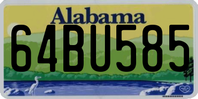 AL license plate 64BU585