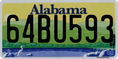 AL license plate 64BU593