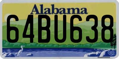 AL license plate 64BU638